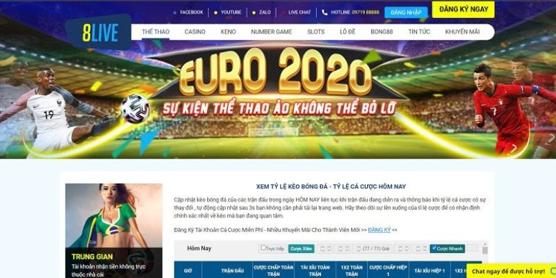 8live ca cuoc the thao Cược thể thao